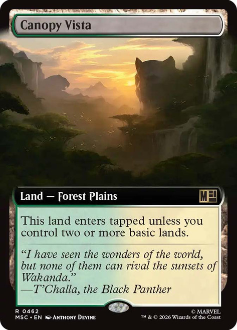 Canopy Vista
Marvel Super Heroes Commander
Single
Magic: The Gathering
