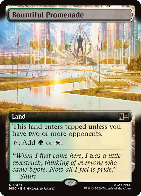 Bountiful Promenade
Marvel Super Heroes Commander
Single
Magic: The Gathering