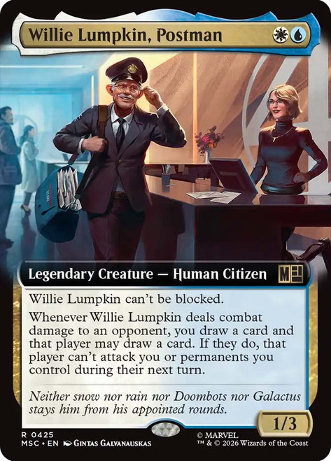 Willie Lumpkin, Postman
Marvel Super Heroes Commander
Single
Magic: The Gathering