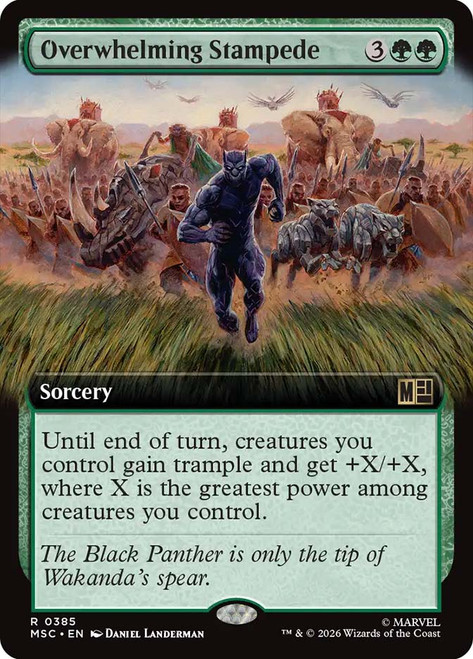Overwhelming Stampede
Marvel Super Heroes Commander
Single
Magic: The Gathering
