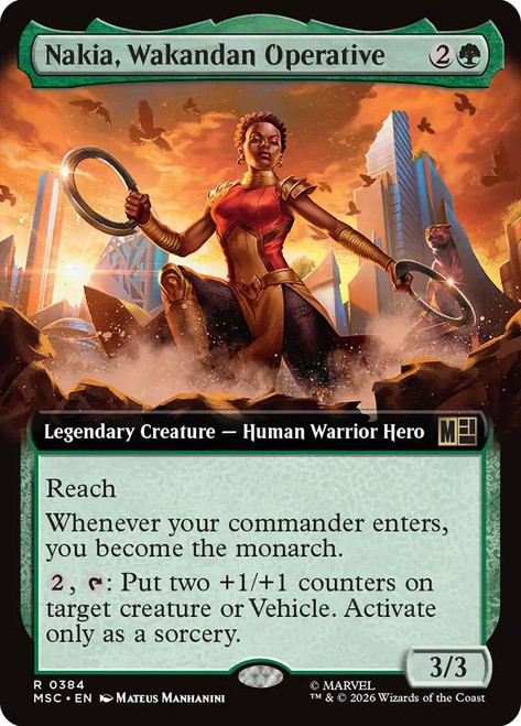 Nakia, Wakandan Operative
Marvel Super Heroes Commander
Single
Magic: The Gathering