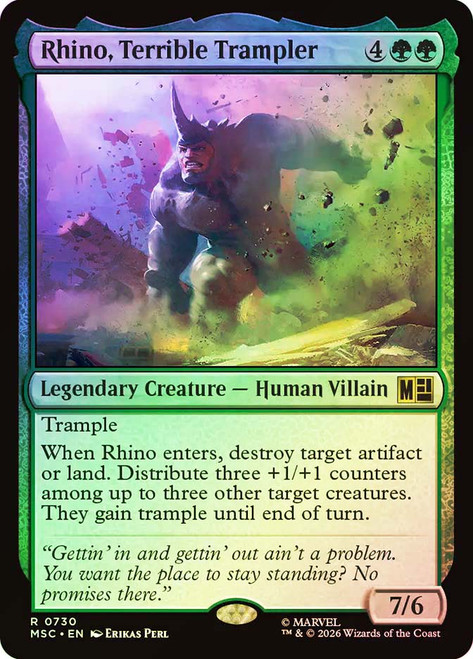 Rhino, Terrible Trampler
Marvel Super Heroes Commander
Single
Magic: The Gathering