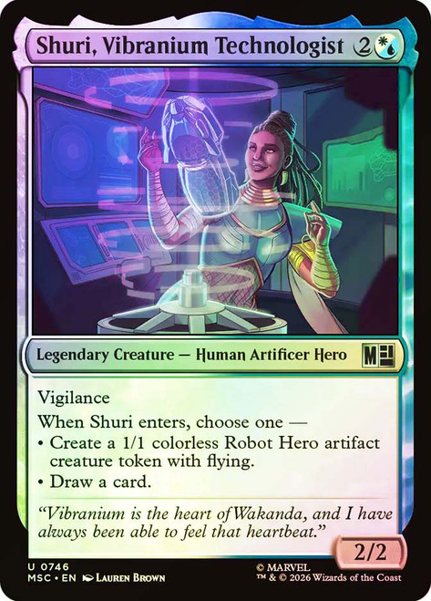 Shuri, Vibranium Technologist
Marvel Super Heroes Commander
Single
Magic: The Gathering