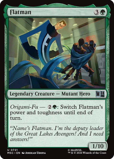 Flatman
Marvel Super Heroes Commander
Single
Magic: The Gathering
