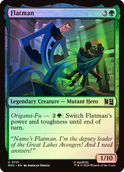 Flatman
Marvel Super Heroes Commander
Single
Magic: The Gathering