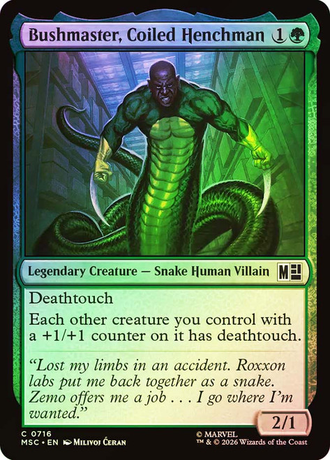 Bushmaster, Coiled Henchman
Marvel Super Heroes Commander
Single
Magic: The Gathering