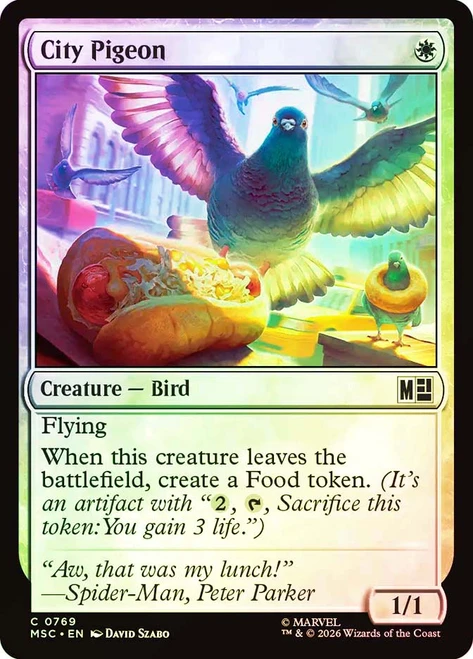 City Pigeon
Marvel Super Heroes Commander
Single
Magic: The Gathering