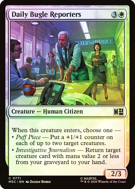 Daily Bugle Reporters
Marvel Super Heroes Commander
Single
Magic: The Gathering
