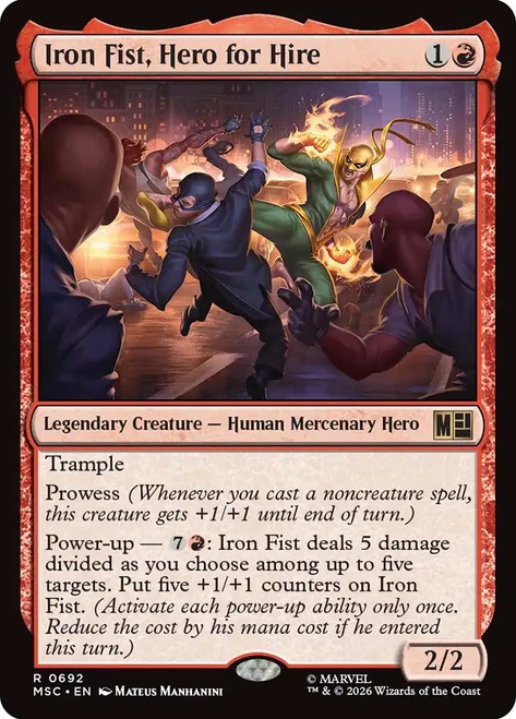 Iron Fist, Hero for Hire
Marvel Super Heroes Commander
Single
Magic: The Gathering