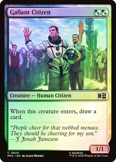 Gallant Citizen
Marvel Super Heroes Commander
Single
Magic: The Gathering