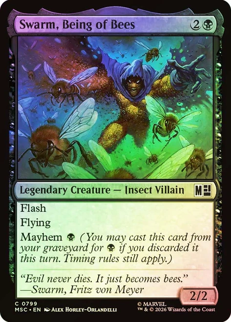 Swarm, Being of Bees
Marvel Super Heroes Commander
Single
Magic: The Gathering