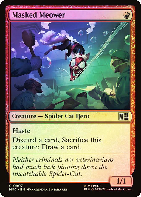 Masked Meower
Marvel Super Heroes Commander
Single
Magic: The Gathering