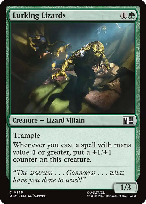 Lurking Lizards
Marvel Super Heroes Commander
Single
Magic: The Gathering