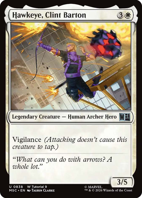 Hawkeye, Clint Barton
Marvel Super Heroes Commander
Single
Magic: The Gathering