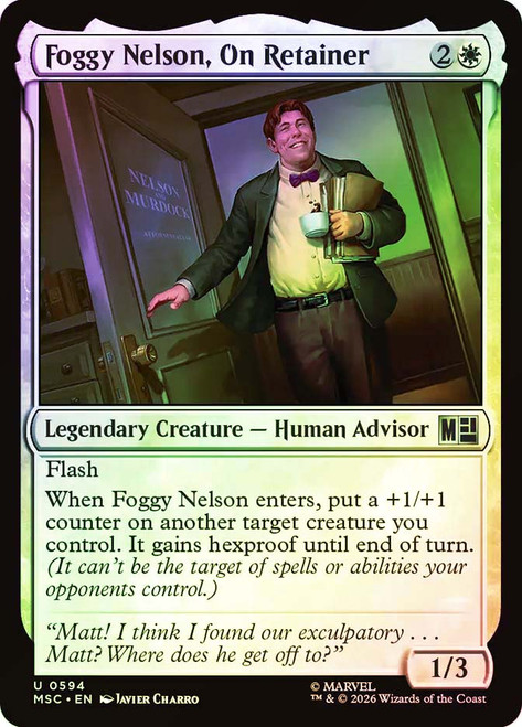 Foggy Nelson, On Retainer
Marvel Super Heroes Commander
Single
Magic: The Gathering