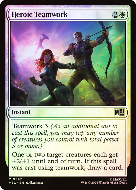 Heroic Teamwork
Marvel Super Heroes Commander
Single
Magic: The Gathering