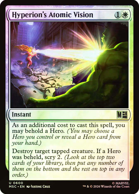 Hyperion's Atomic Vision
Marvel Super Heroes Commander
Single
Magic: The Gathering