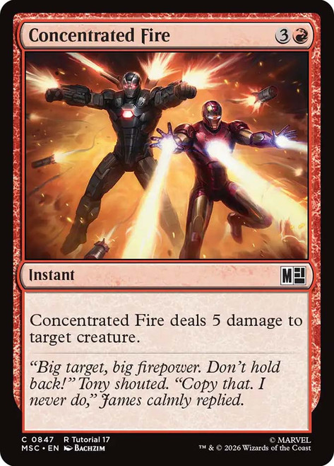 Concentrated Fire
Marvel Super Heroes Commander
Single
Magic: The Gathering
