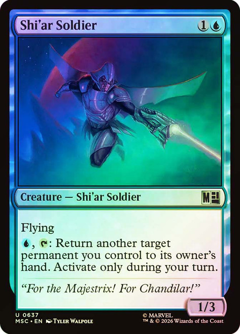 Shi'ar Soldier
Marvel Super Heroes Commander
Single
Magic: The Gathering