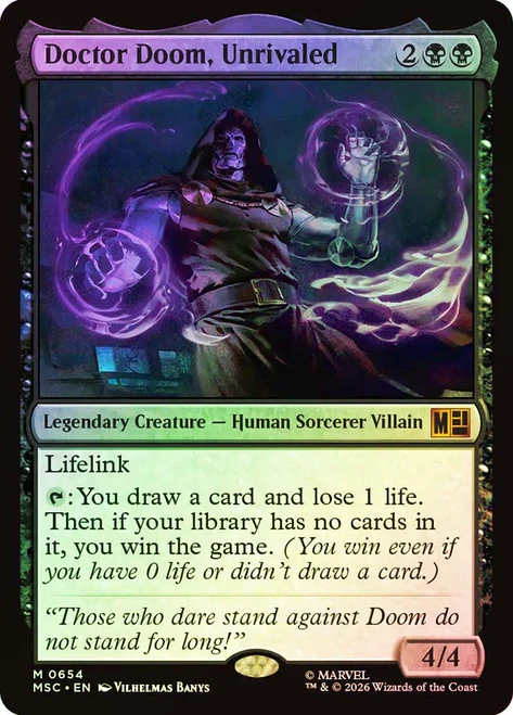 Doctor Doom, Unrivaled
Marvel Super Heroes Commander
Single
Magic: The Gathering