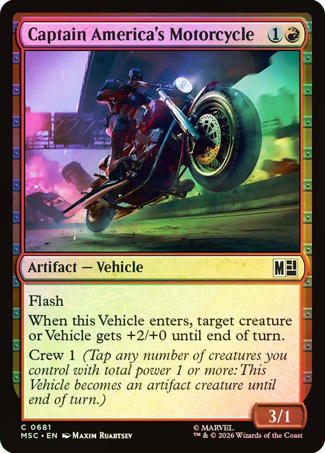 Captain America's Motorcycle
Marvel Super Heroes Commander
Single
Magic: The Gathering