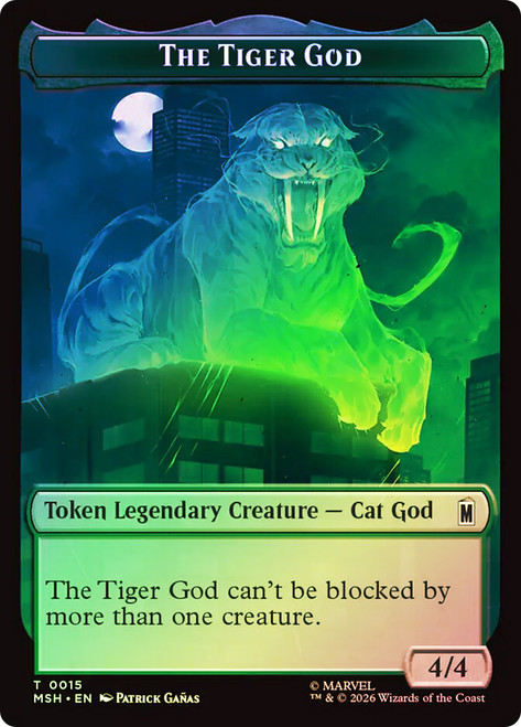Sturdy Shield Token} // {The Tiger God Token} | Marvel Super