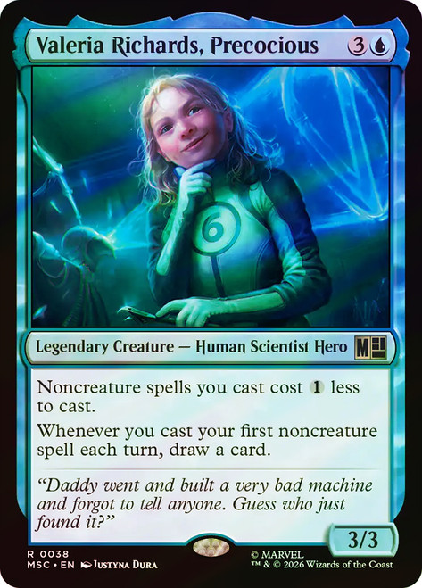 Valeria Richards, Precocious
Marvel Super Heroes Commander
Single
Magic: The Gathering