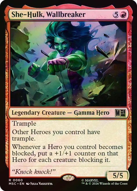 She-Hulk, Wallbreaker
Marvel Super Heroes Commander
Single
Magic: The Gathering
