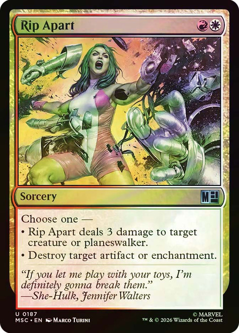 Rip Apart
Marvel Super Heroes Commander
Single
Magic: The Gathering
