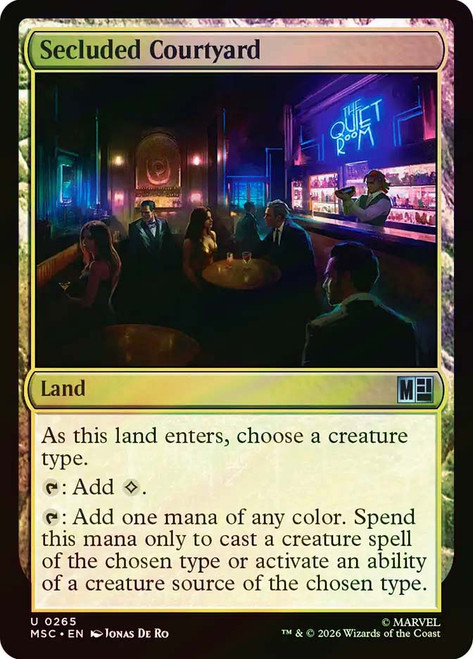 Secluded Courtyard
Marvel Super Heroes Commander
Single
Magic: The Gathering
