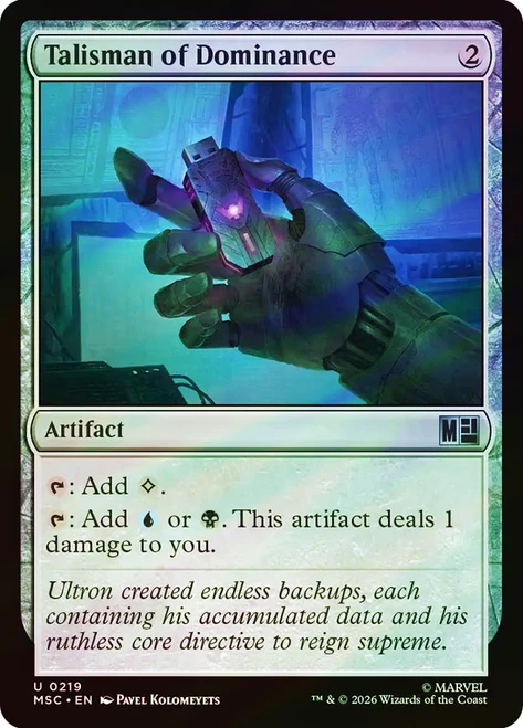 Talisman of Dominance
Marvel Super Heroes Commander
Single
Magic: The Gathering