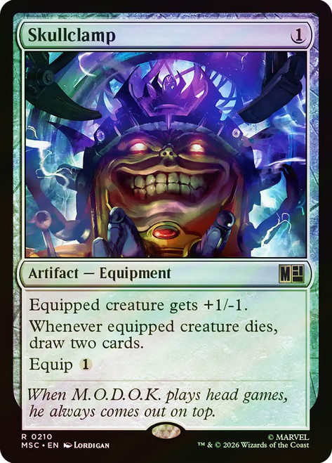 Skullclamp
Marvel Super Heroes Commander
Single
Magic: The Gathering