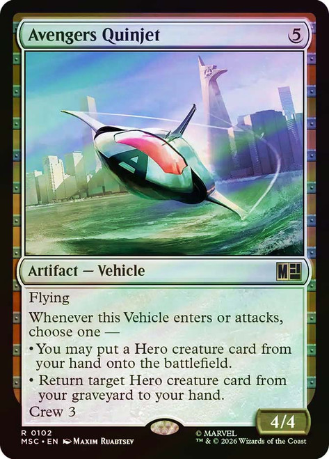 Avengers Quinjet
Marvel Super Heroes Commander
Single
Magic: The Gathering