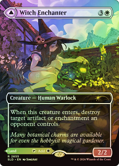 MTG【Foil】魔女の結界師/Witch Enchanter//魔女恵みの草地 魔女の結界