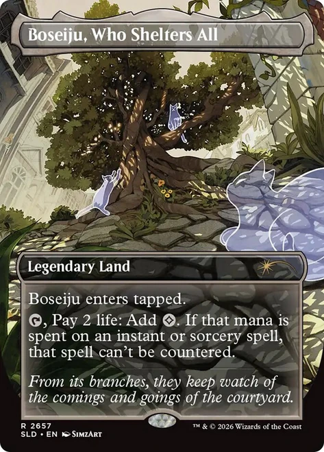 Boseiju, Who Shelters All
Secret Lair Drop
Single
Magic: The Gathering