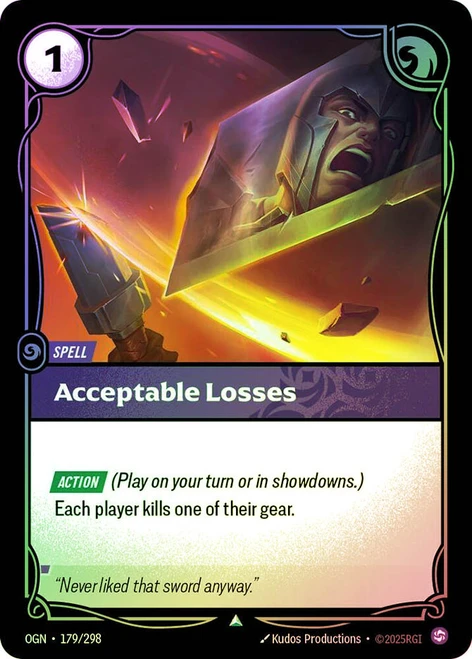 Acceptable Losses
Origins
Single
Riftbound: League of Legends TCG