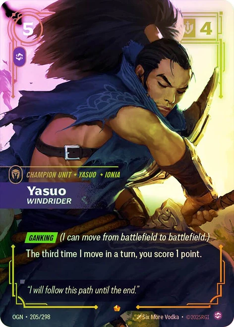 Yasuo - Windrider
Origins
Single
Riftbound: League of Legends TCG