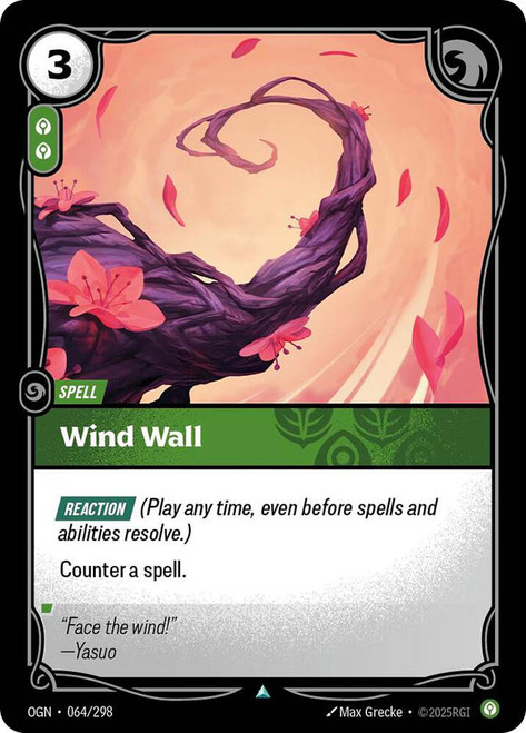 Wind Wall
Origins
Single
Riftbound: League of Legends TCG