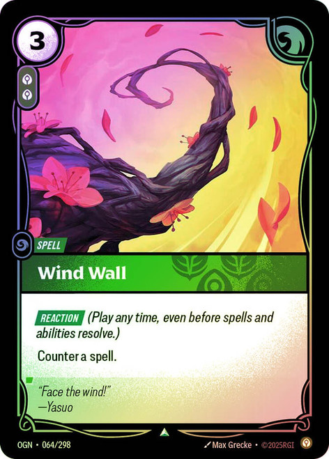Wind Wall
Origins
Single
Riftbound: League of Legends TCG