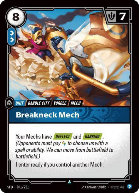 Breakneck Mech
Spiritforged
Single
Riftbound: League of Legends TCG