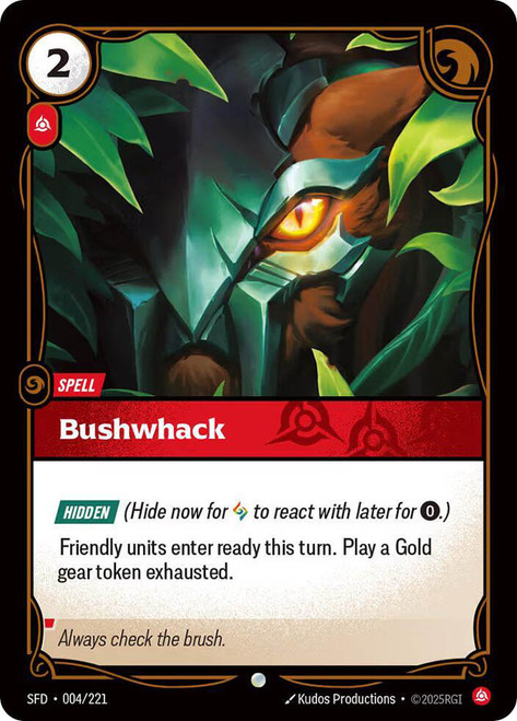 Bushwhack
Spiritforged
Single
Riftbound: League of Legends TCG