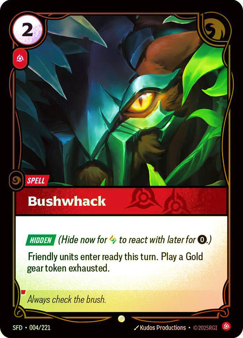 Bushwhack
Spiritforged
Single
Riftbound: League of Legends TCG