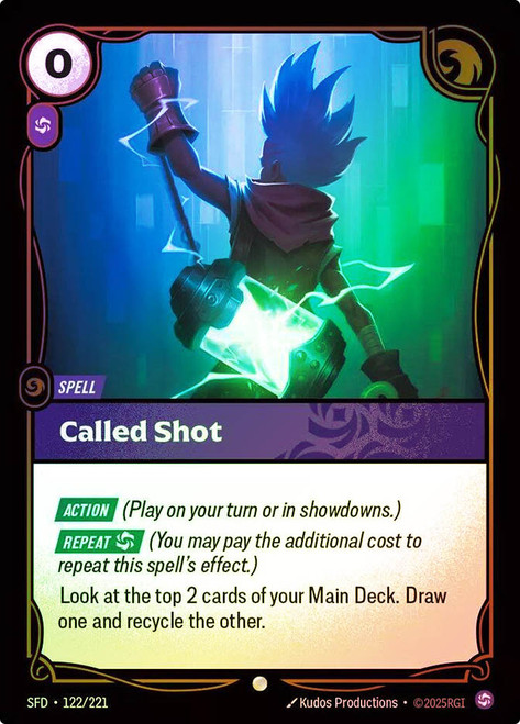 Called Shot
Spiritforged
Single
Riftbound: League of Legends TCG