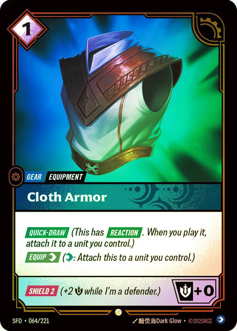 Cloth Armor
Spiritforged
Single
Riftbound: League of Legends TCG