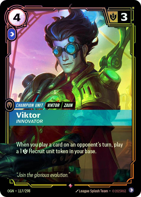 Viktor - Innovator
Origins
Single
Riftbound: League of Legends TCG