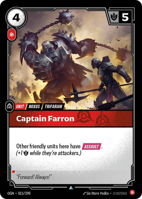 Captain Farron
Origins
Single
Riftbound: League of Legends TCG