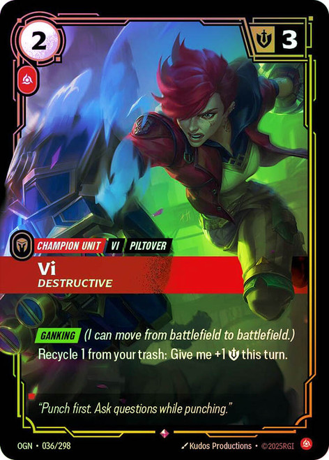 Vi - Destructive
Origins
Single
Riftbound: League of Legends TCG