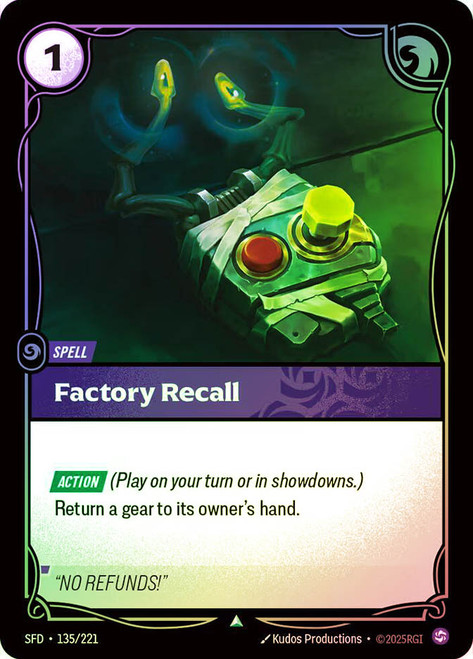 Factory Recall
Spiritforged
Single
Riftbound: League of Legends TCG