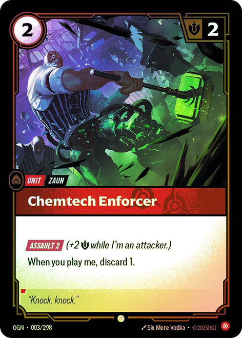 Chemtech Enforcer
Origins
Single
Riftbound: League of Legends TCG