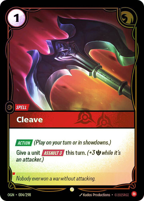 Cleave
Origins
Single
Riftbound: League of Legends TCG